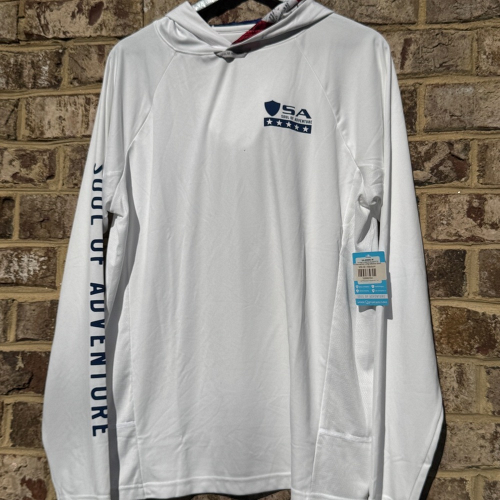 Long Sleeve Hooded Fishing Tee - UV Protection Shirt - Boat Shirt